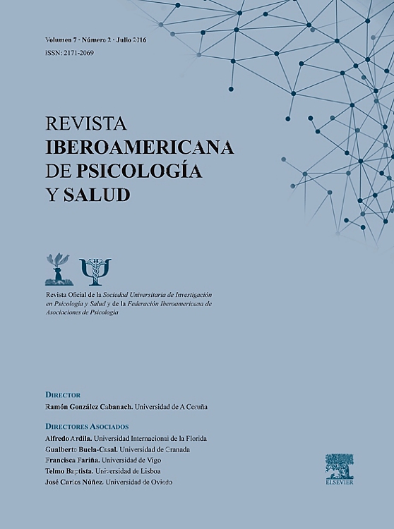 Go to journal home page - Revista Iberoamericana de Psicología y Salud